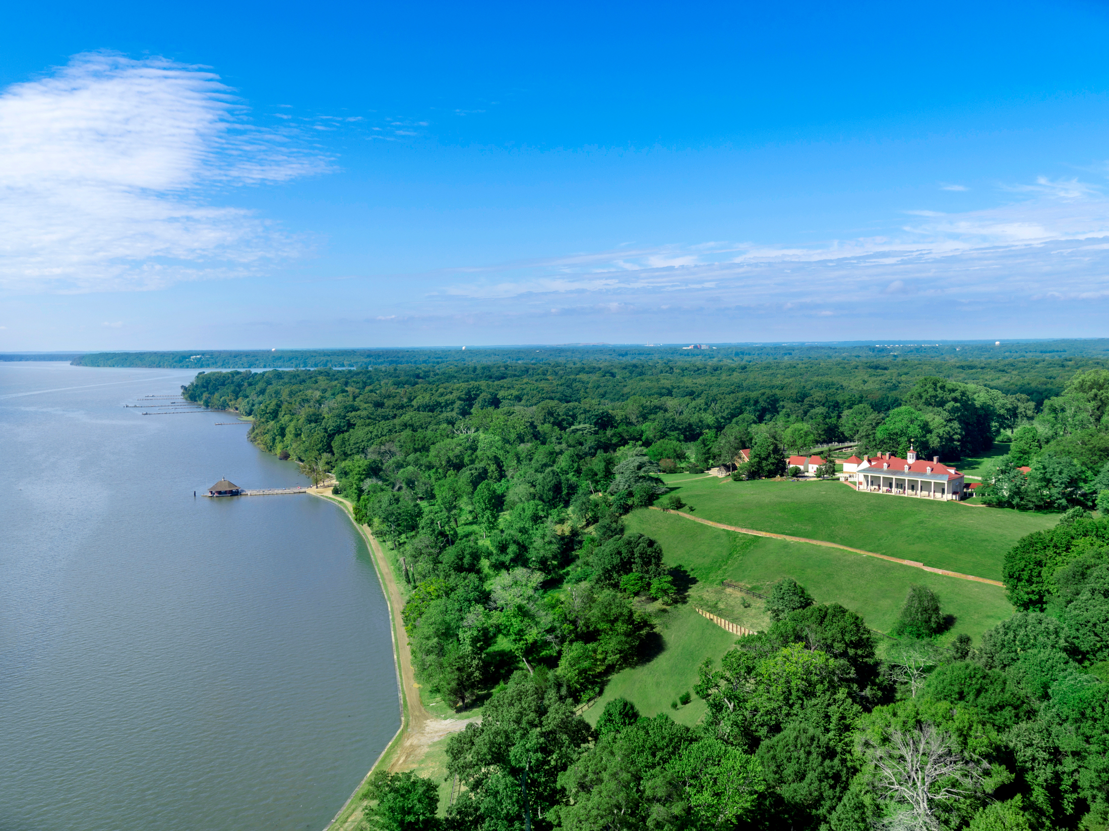 Aerial view of Mount Vernon